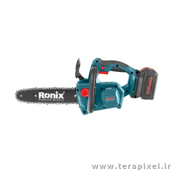 اره درخت بر زنجیری شارژی براشلس رونیکس 25 سانتی متر 20 وات مدل Ronix 8651